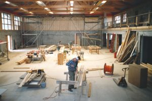 Arbeiten in der Halle - 2004