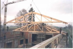 Aufrichten - Blick von der Galerie - 2001